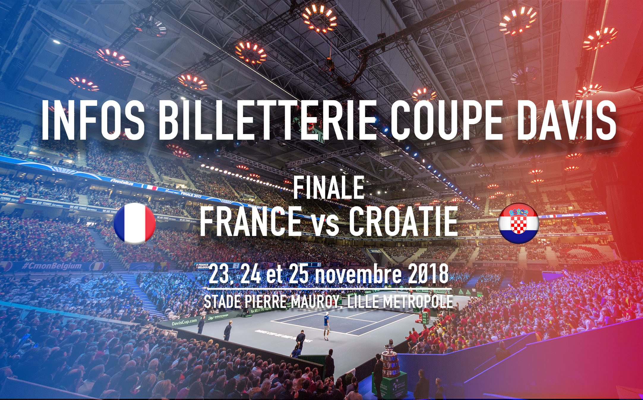 Infos billetterie Finale de Coupe Davis !